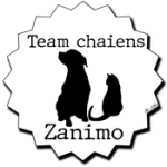 badge team zanimo chaiens (chat et chien) blanc