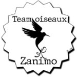 badge team zanimo oiseaux blanc