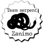 badge team zanimo serpent blanc