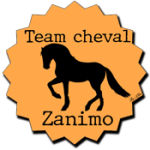 badge team zanimo cheval oranger