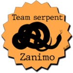 badge team zanimo serpent oranger