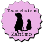 badge team zanimo chaiens (chat et chien) rose