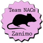 badge team zanimo NACs (Nouveaux Animaux de Compagnies) rat rose
