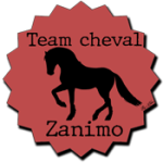 badge team zanimo cheval rouge