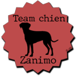 badge team zanimo chien rouge