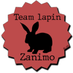 badge team zanimo lapin rouge