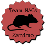 badge team zanimo NACs (Nouveaux Animaux de Compagnies) rat rouge
