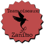 badge team zanimo oiseaux rouge