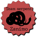 badge team zanimo serpent rouge