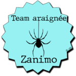 badge team zanimo araignee turquoise