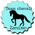 badge team zanimo cheval turquoise