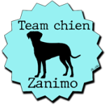 badge team zanimo chien turquoise