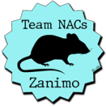 badge team zanimo NACs (Nouveaux Animaux de Compagnies) rat turquoise