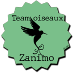badge team zanimo oiseaux vert