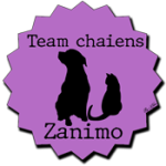 badge team zanimo chaiens (chat et chien) violet