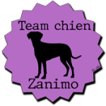 badge team zanimo chien violet