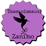 badge team zanimo oiseaux violet